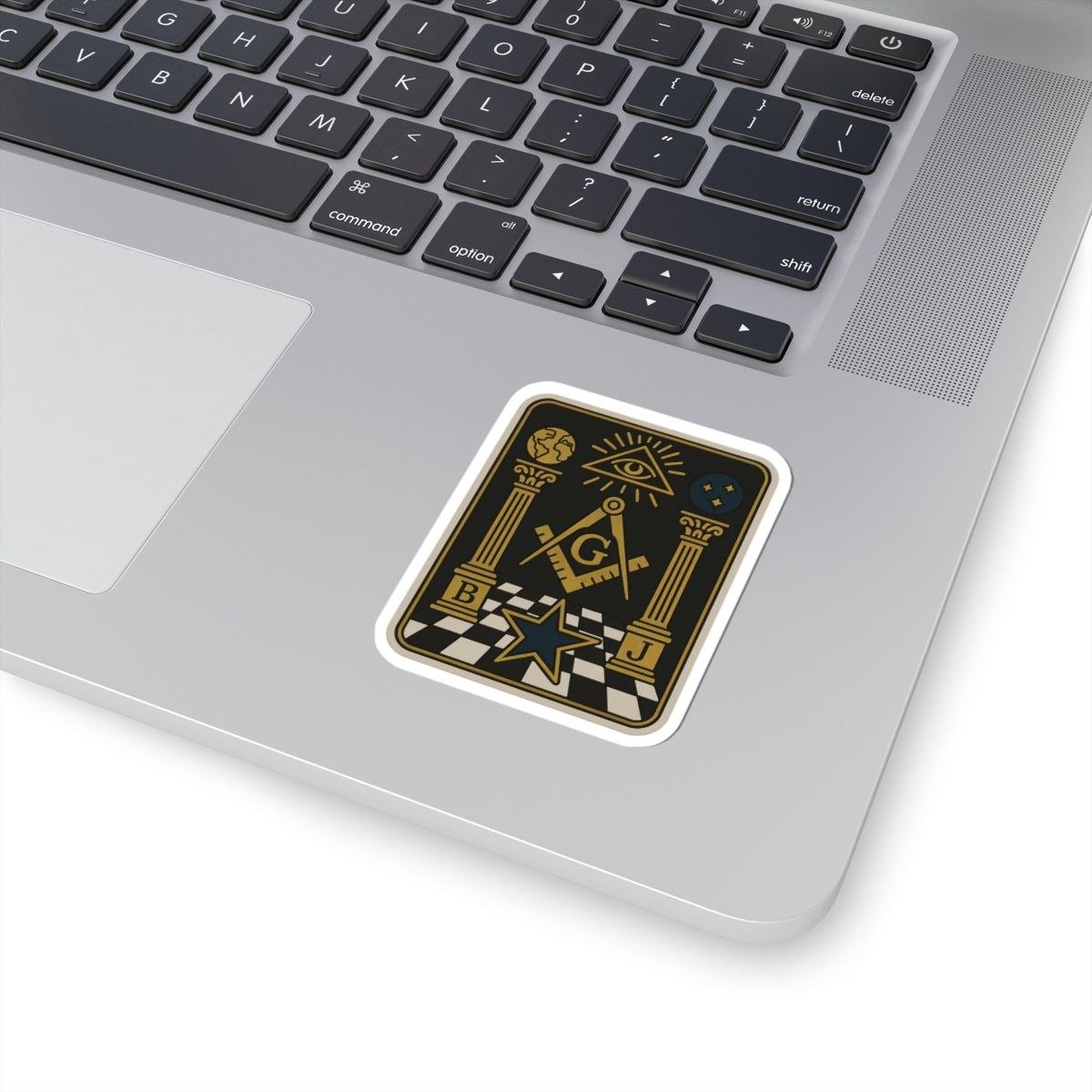 Master Mason Blue Lodge Sticker Decal - Kiss-Cut The Tracing Board S & C - Bricks Masons