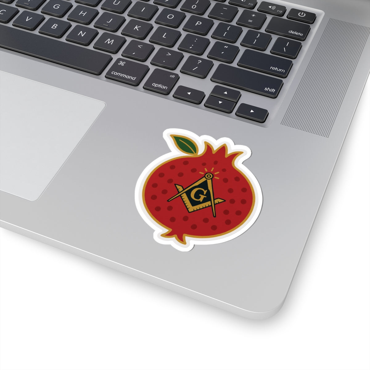 Master Mason Blue Lodge Sticker Decal - Kiss-Cut Pomegranate S & C - Bricks Masons