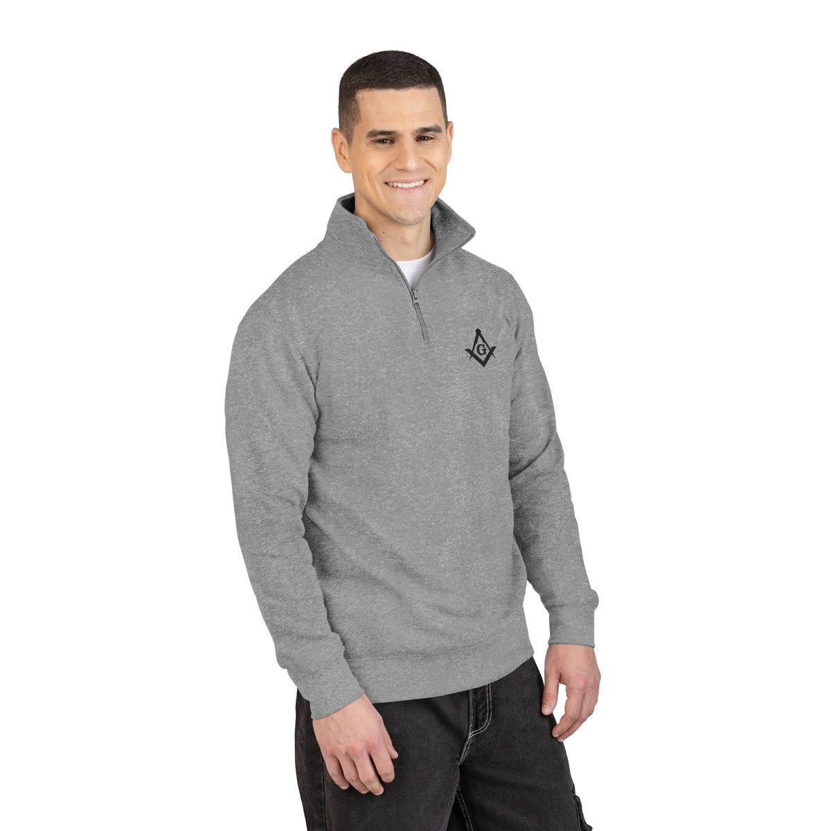 Master Mason Blue Lodge Sweatshirt - Square & Compasses G Embroidery - Bricks Masons