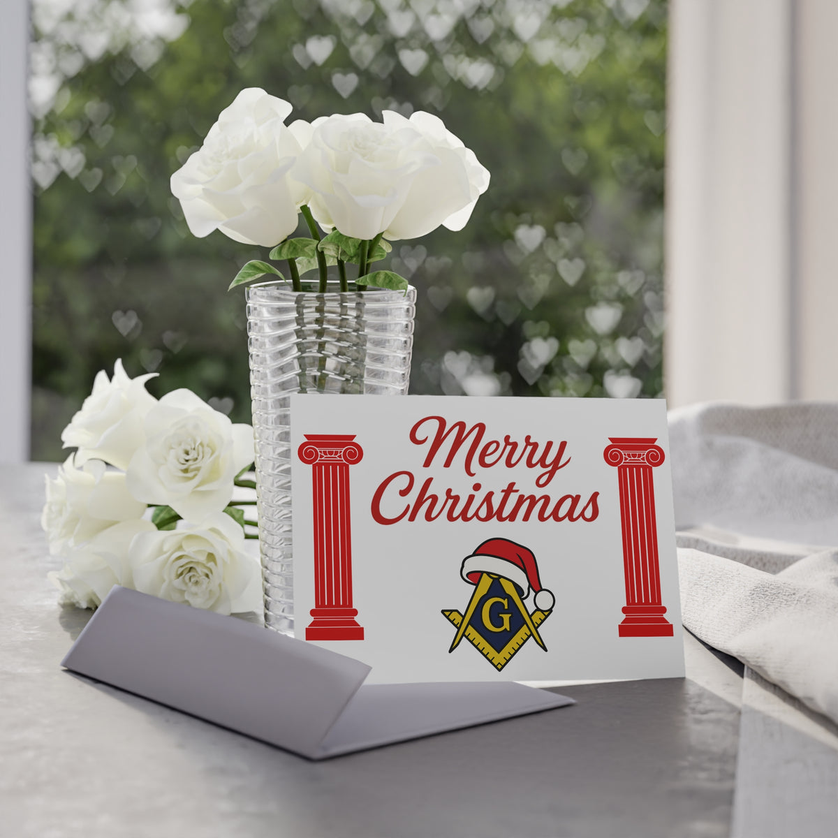 Master Mason Blue Lodge Greeting Card - (Two-sided print) - Bricks Masons