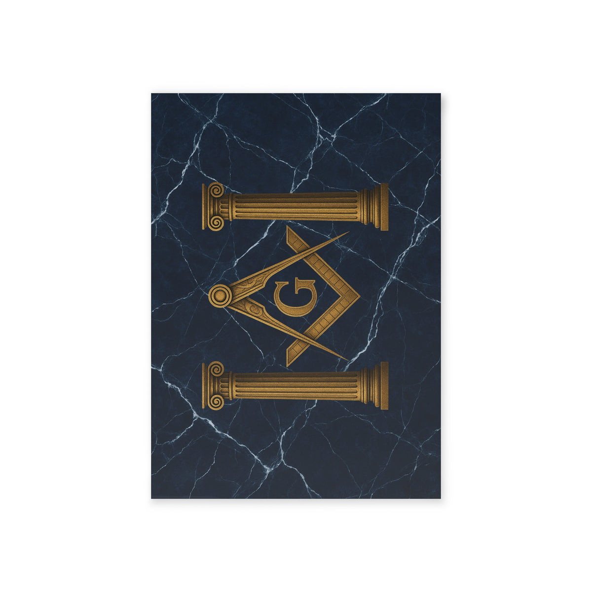 Master Mason Blue Lodge Greeting Card - (Two-sided print) - Bricks Masons