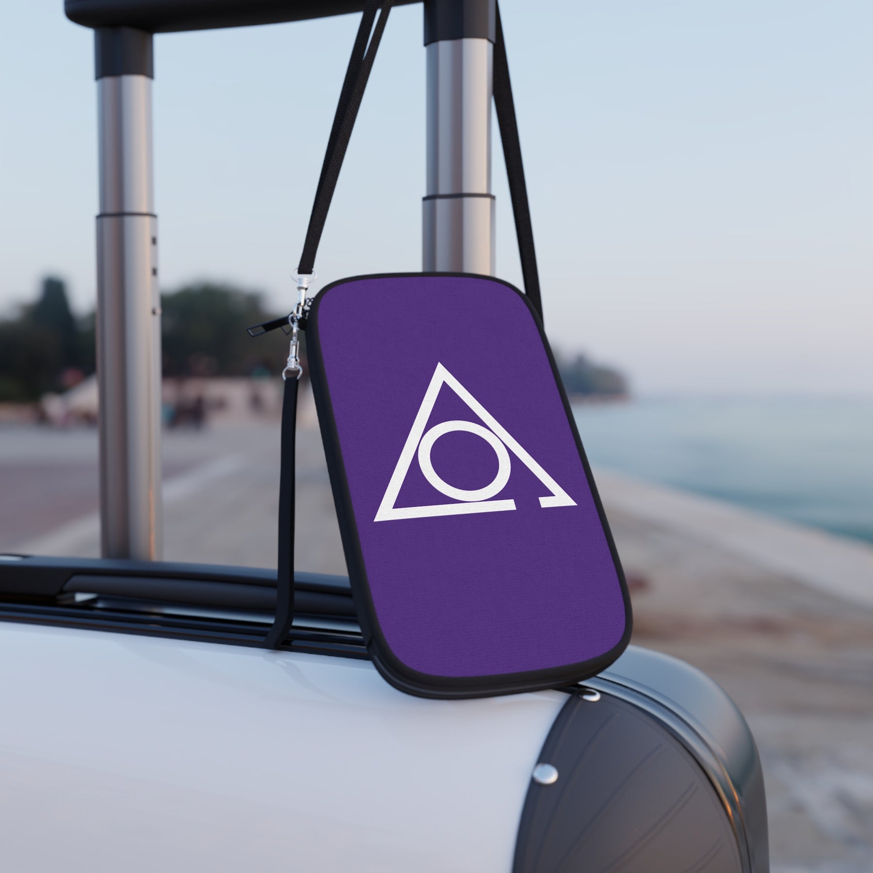 LOCOP Passport Wallet - Purple With Shoulder & Wrist Strap - Bricks Masons