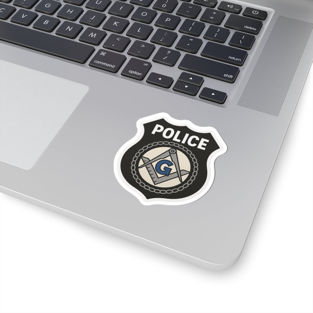 Master Mason Blue Lodge Sticker Decal - Kiss-Cut Police Badge - Bricks Masons