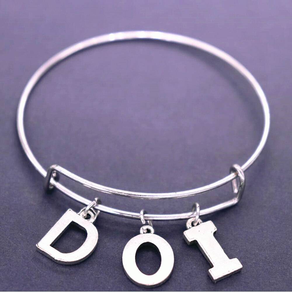 DOI Bracelet - Charm Bangle - Bricks Masons