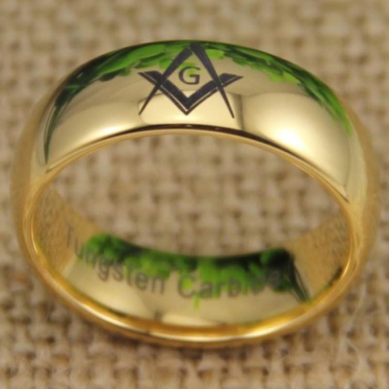 Master Mason Blue Lodge Ring - Gold Color - Bricks Masons