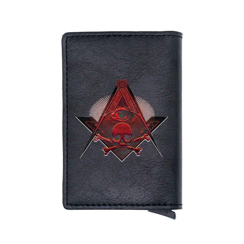 Widows Sons Wallet - Skull and Bones Card Holder Leather (4 colors) - Bricks Masons
