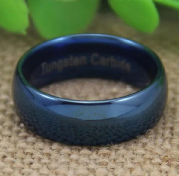 Grand Master Blue Lodge Ring - Blue Dome Tungsten - Bricks Masons