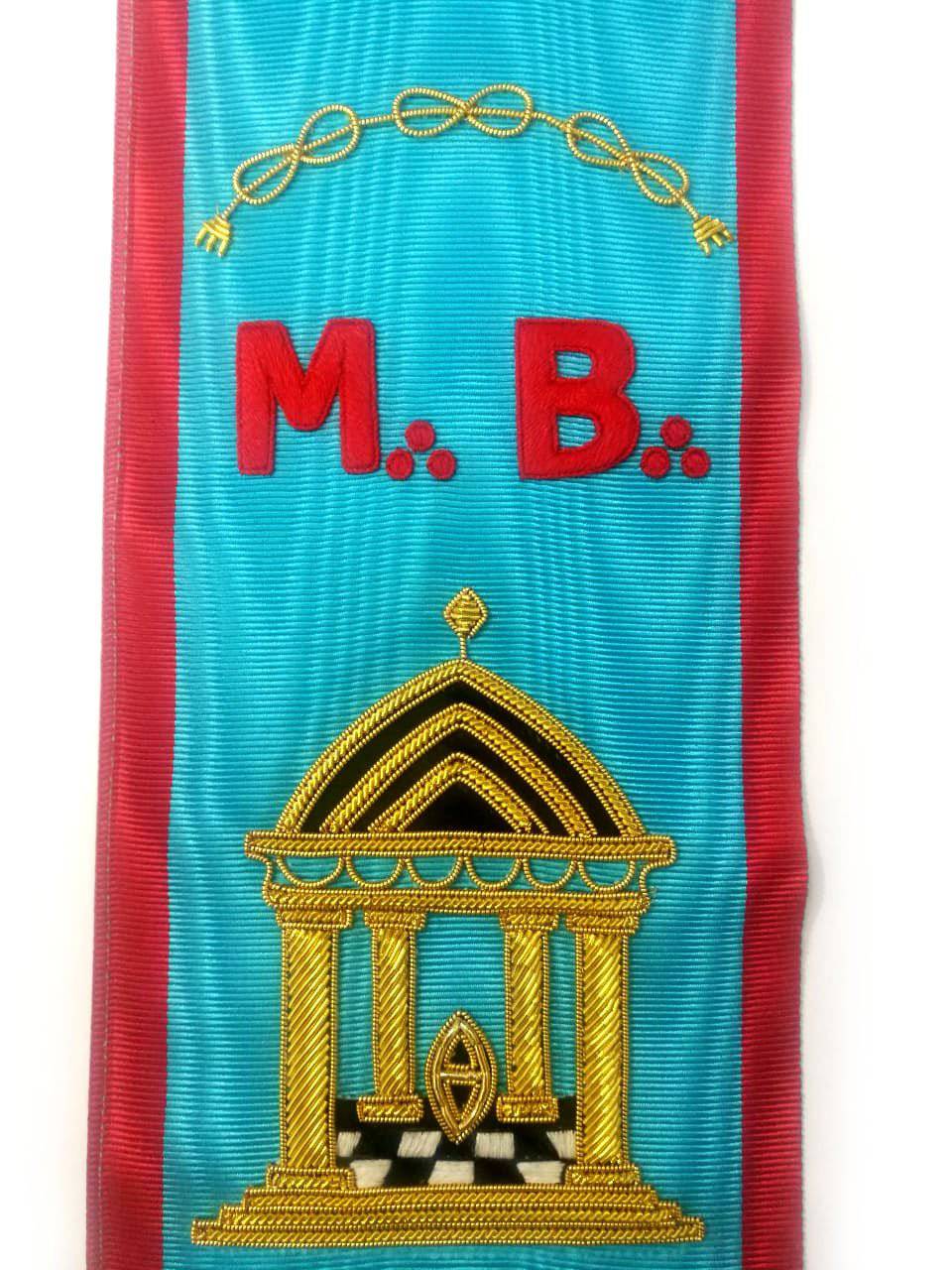 Master Mason Scottish Rite Sash - 3 Stars Bullion Embroidery