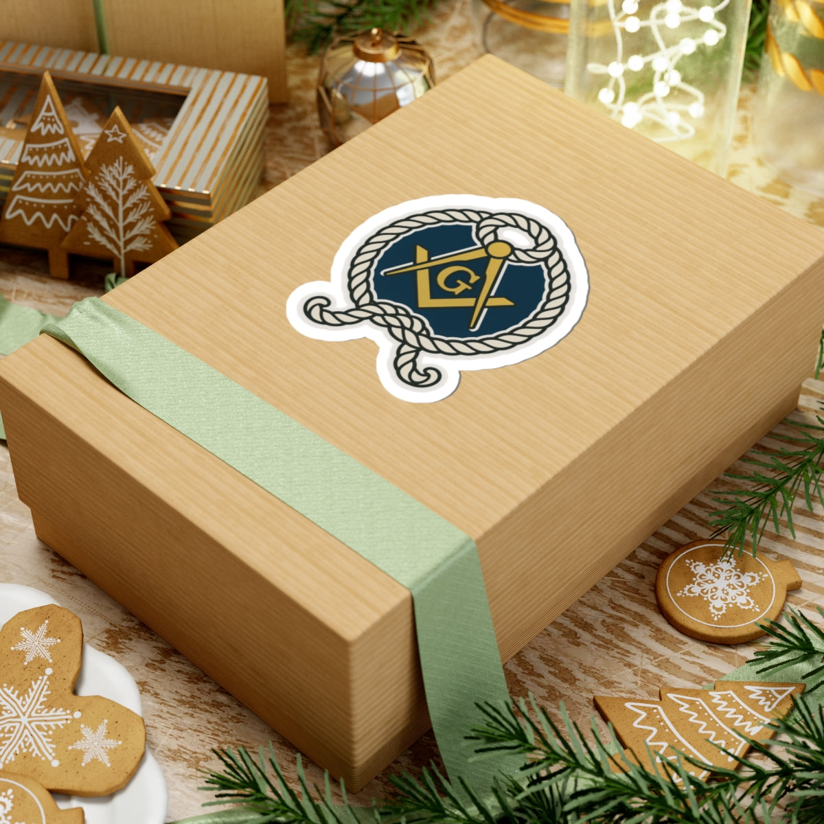 Master Mason Blue Lodge Sticker Decal - Kiss-Cut The Cable Tow S & C - Bricks Masons