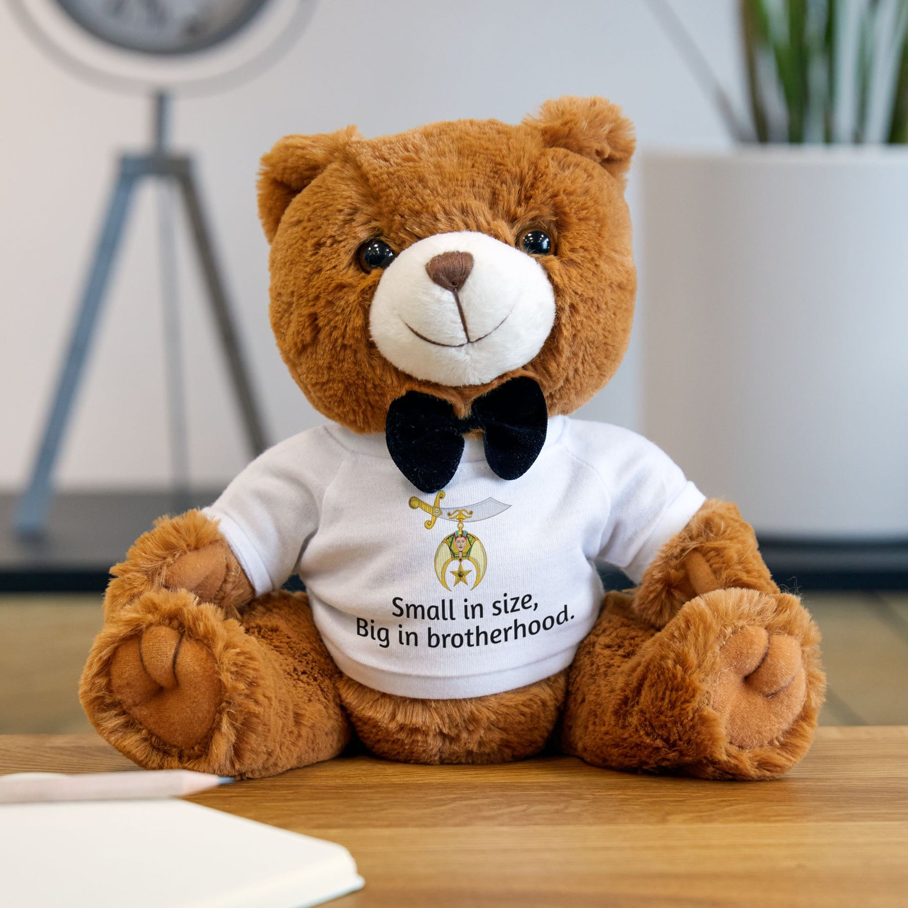 Shriners Teddy Bear - Small in Size, Big in Brotherhood Plushie - Bricks Masons