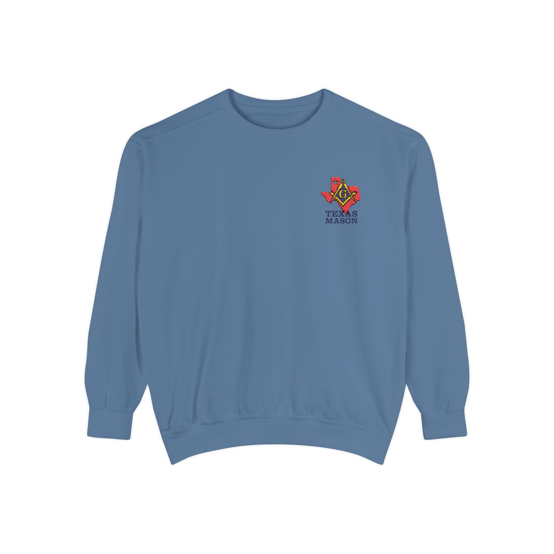 Master Mason Blue Lodge Sweatshirt - Embroidered Emblem Texas Mason - Bricks Masons