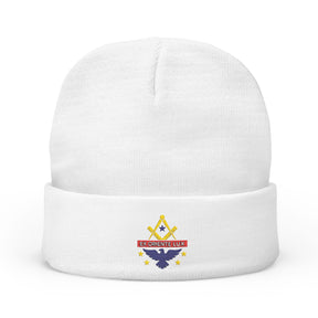 National Sojourners Beanie - Knit Embroidery Emblem - Bricks Masons