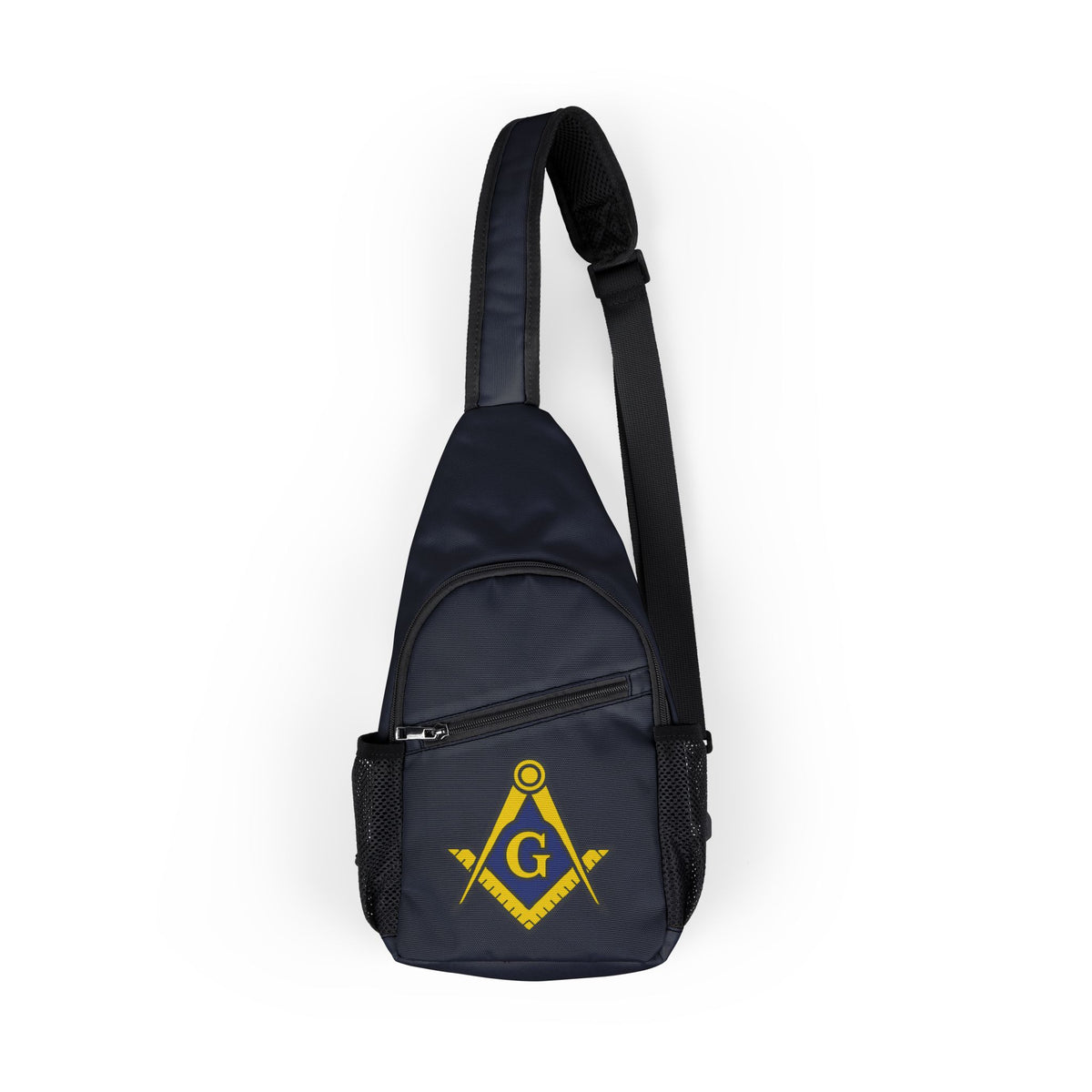 Master Mason Blue Lodge Crossbody Bag - Square & Compass G With Adjustable Strap - Bricks Masons