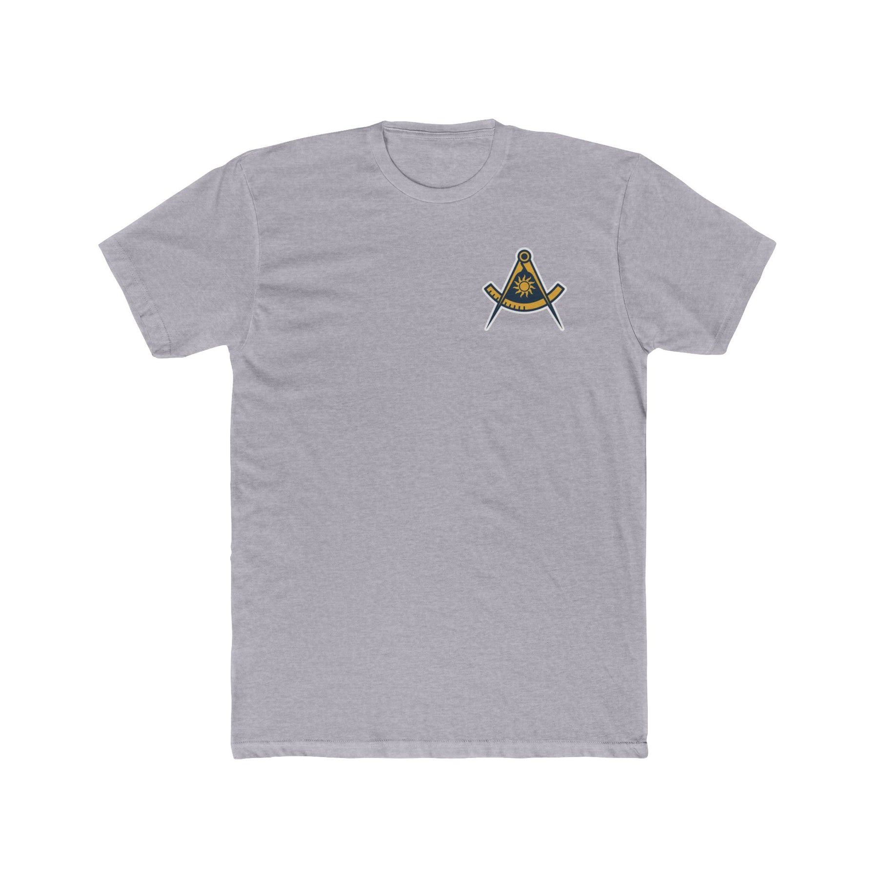 Past Master Blue Lodge T-shirt - Square & Quadrant Cotton Crew Tee - Bricks Masons