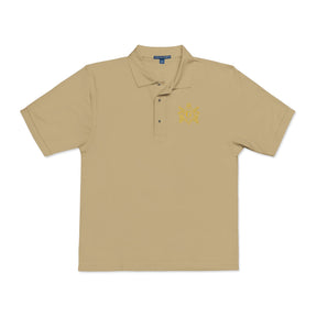 Master Mason Craft Polo Shirt - Embroidered United Kingdom Union Jack lines - Bricks Masons
