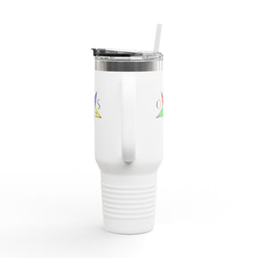 OES Ringneck Tumbler - White 40oz Stainless Steel & Insulated - Bricks Masons