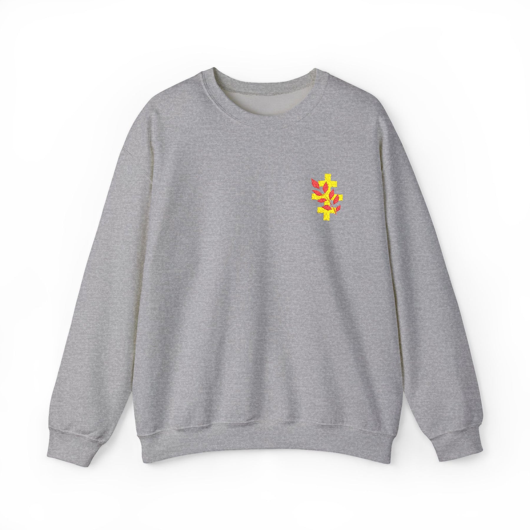 Red Branch of Eri Sweatshirt - Left Chest Embroidered Motif - Bricks Masons
