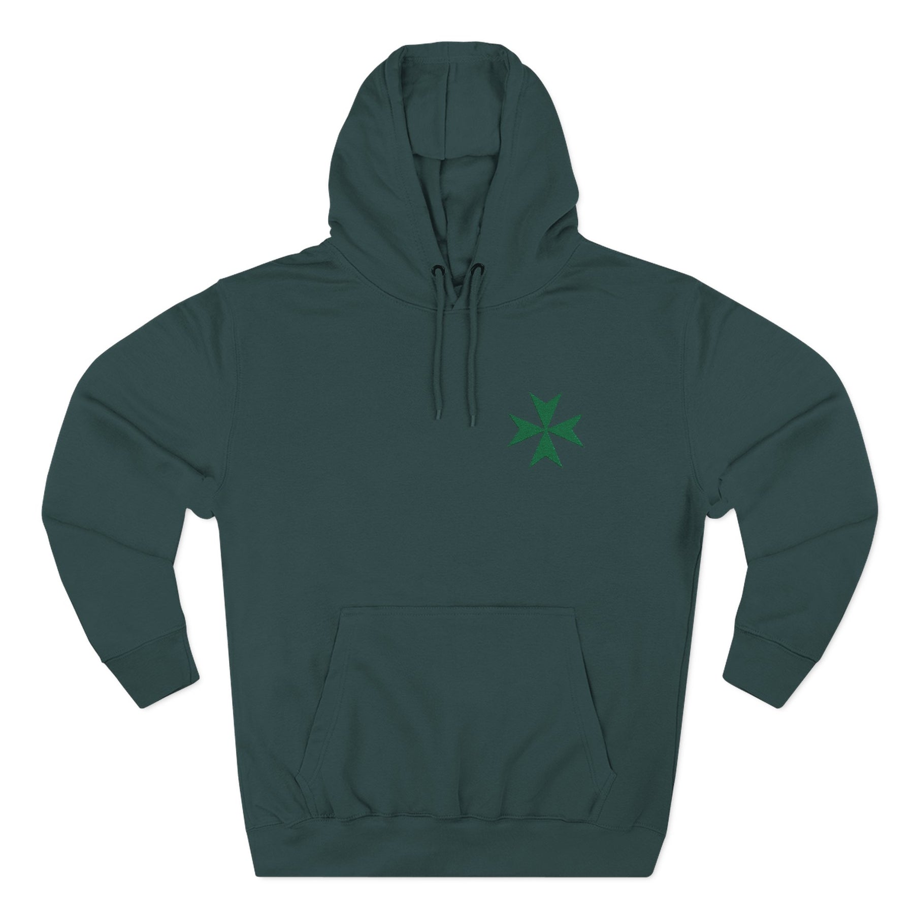 Order of Saint Lazarus Hoodie - Front Embroidered Detail - Bricks Masons