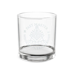 Past Master Blue Lodge Whiskey Glass - Wisdom Leadership S&C Quadrant Sun Emblem