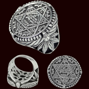 Suleiman Solomon Signet Ring, Silver, 2.3 cm, 17.5 g, Art. 1316 - Bricks Masons