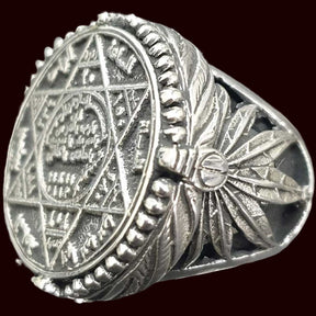 Suleiman Solomon Signet Ring, Silver, 2.3 cm, 17.5 g, Art. 1316 - Bricks Masons