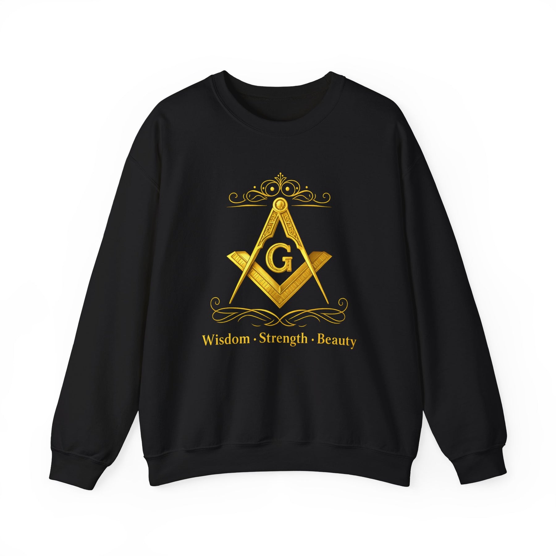 Master Mason Blue Lodge Sweatshirt - Wisdom Strength & Beauty Square & Compass G