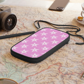 OES Passport Wallet - Pink With White Stars - Bricks Masons