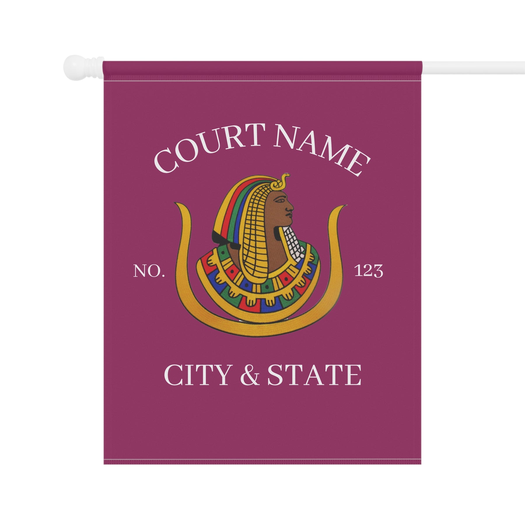 DOI Yard Flag - Colorful Personalized Printed Poly Poplin - Bricks Masons