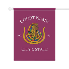 DOI Yard Flag - Colorful Personalized Printed Poly Poplin - Bricks Masons