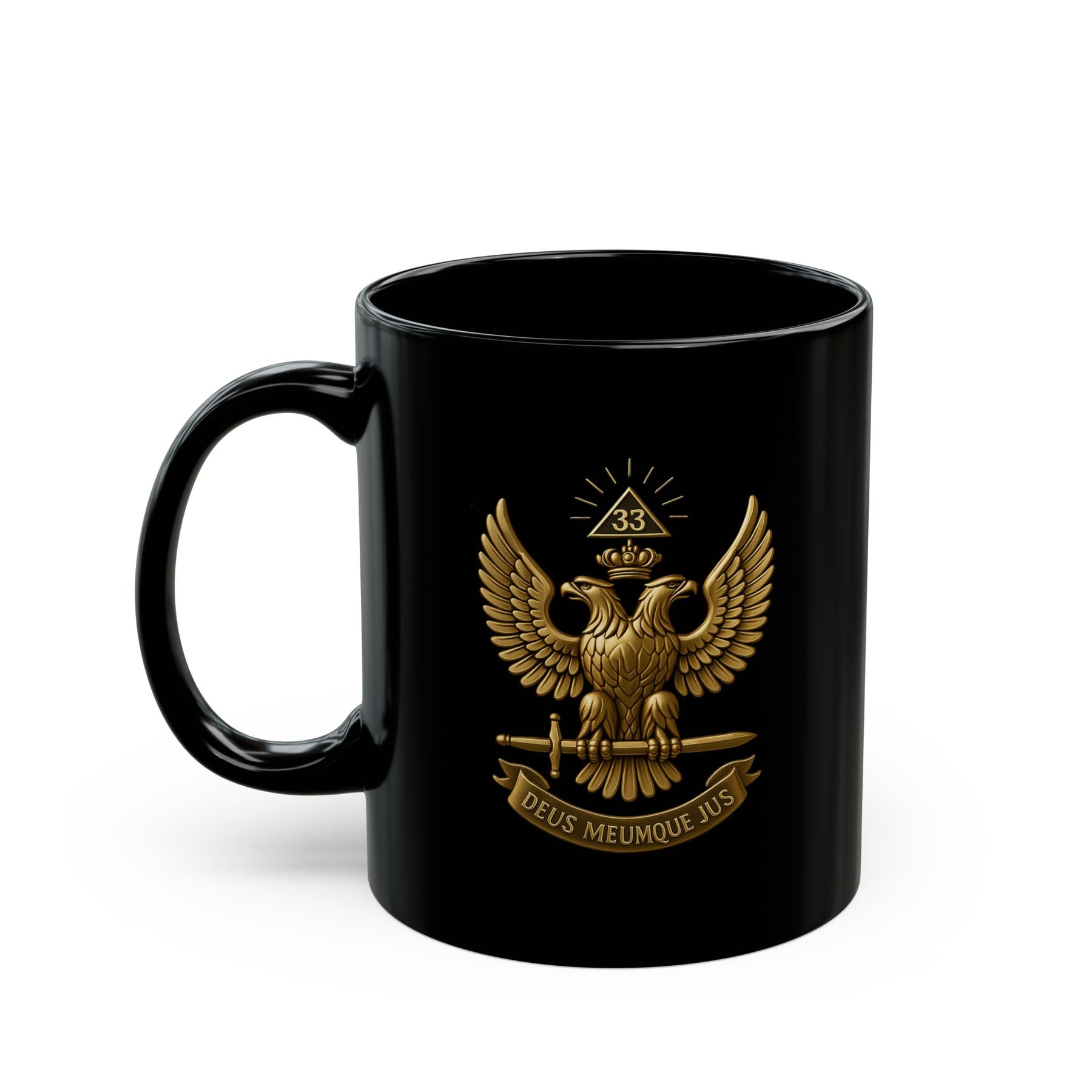 33rd Degree Scottish Rite Mug - Double-Headed Eagle Deus Meumque Jus - Bricks Masons