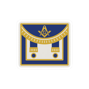 Master Mason Blue Lodge Sticker Decal - Kiss-Cut Blue Apron - Bricks Masons