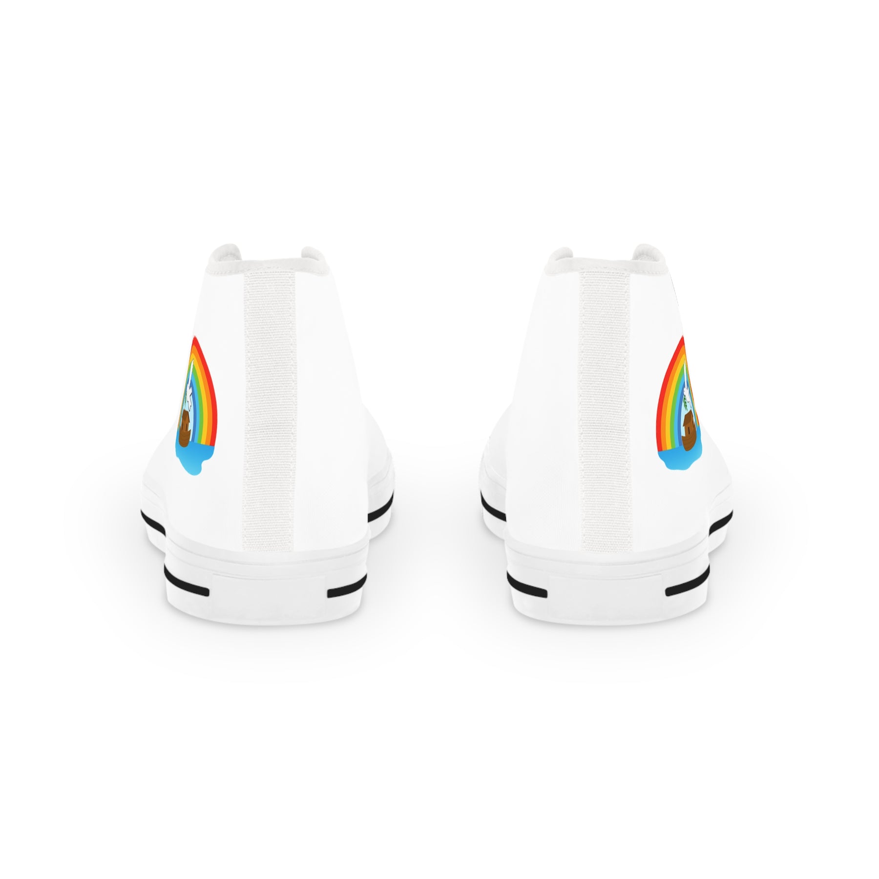 Royal Ark Mariner Sneaker - High Top Black & White Colorful Emblem - Bricks Masons