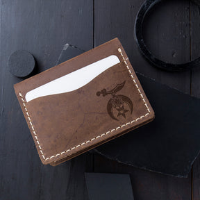 Shriners Wallet - Leather - Bricks Masons