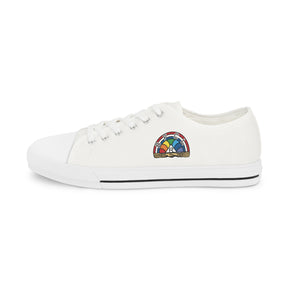 International Order Rainbow For Girls Sneaker - Low Top Sneaker Black & White Colorful Emblem - Bricks Masons