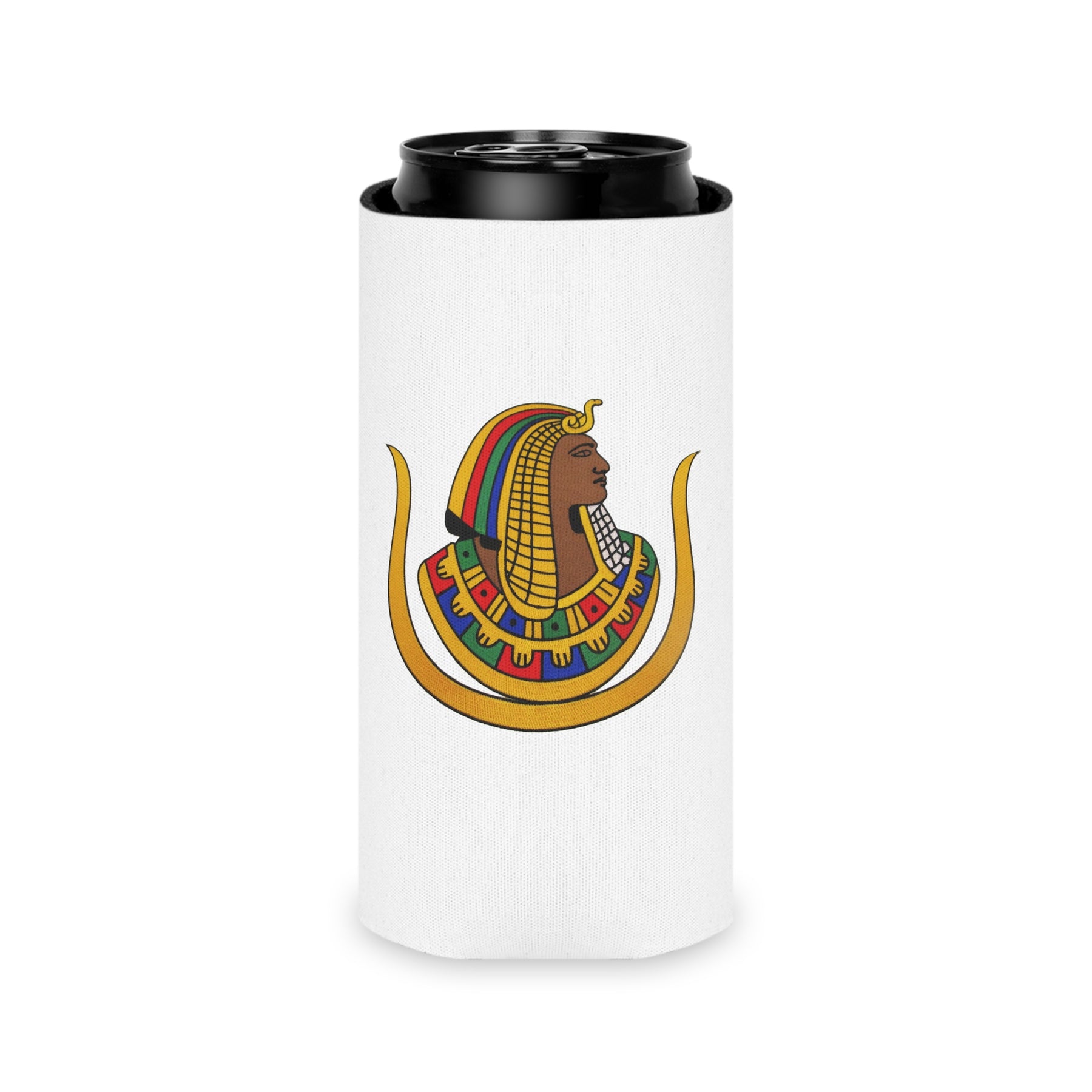 DOI Can Cooler - Colorful Emblem On White Polyester - Bricks Masons
