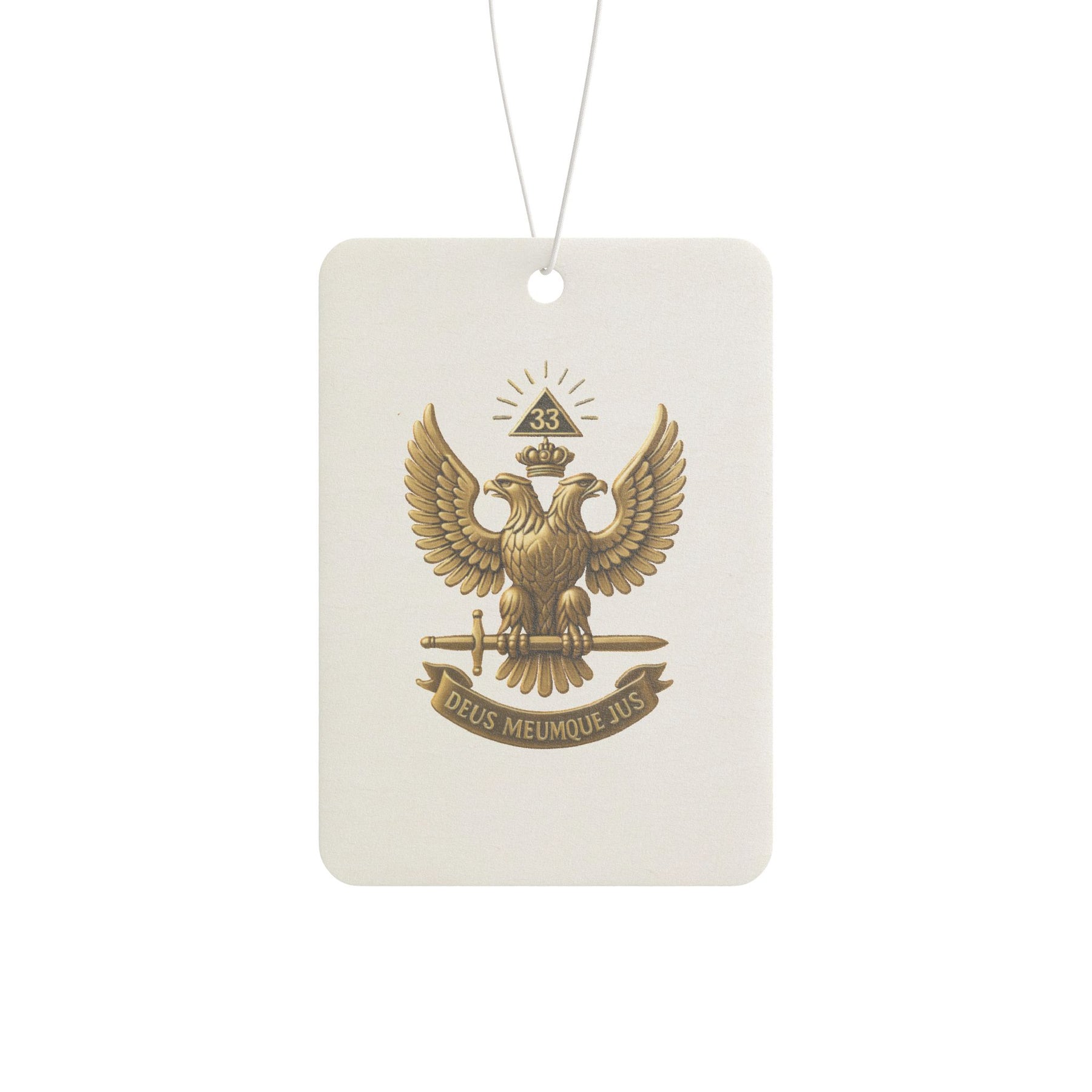33rd Degree Scottish Rite Car Air Freshener - Double Headed Eagle & Crown Design - Bricks Masons