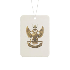 33rd Degree Scottish Rite Car Air Freshener - Double Headed Eagle & Crown Design - Bricks Masons
