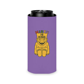 Royal Order of Jesters Can Cooler - Mirth is King Vibrant Yellow & Purple Colors - Bricks Masons