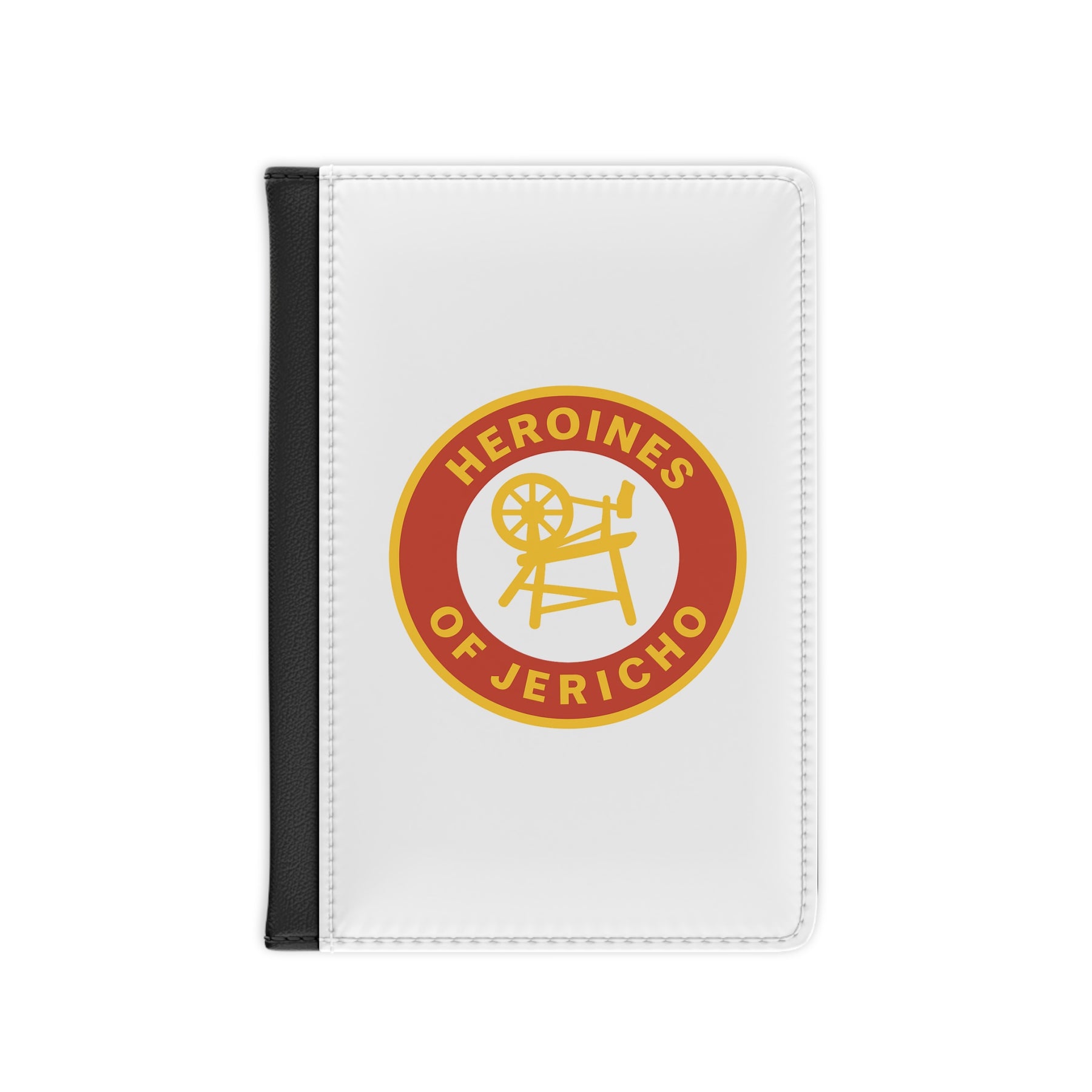 Heroines of Jericho Passport Cover - White PU Leather With Inner Compartments - Bricks Masons