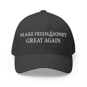Master Mason Blue Lodge Baseball Cap - Embroidered Make Freemasonry Great Again - Bricks Masons