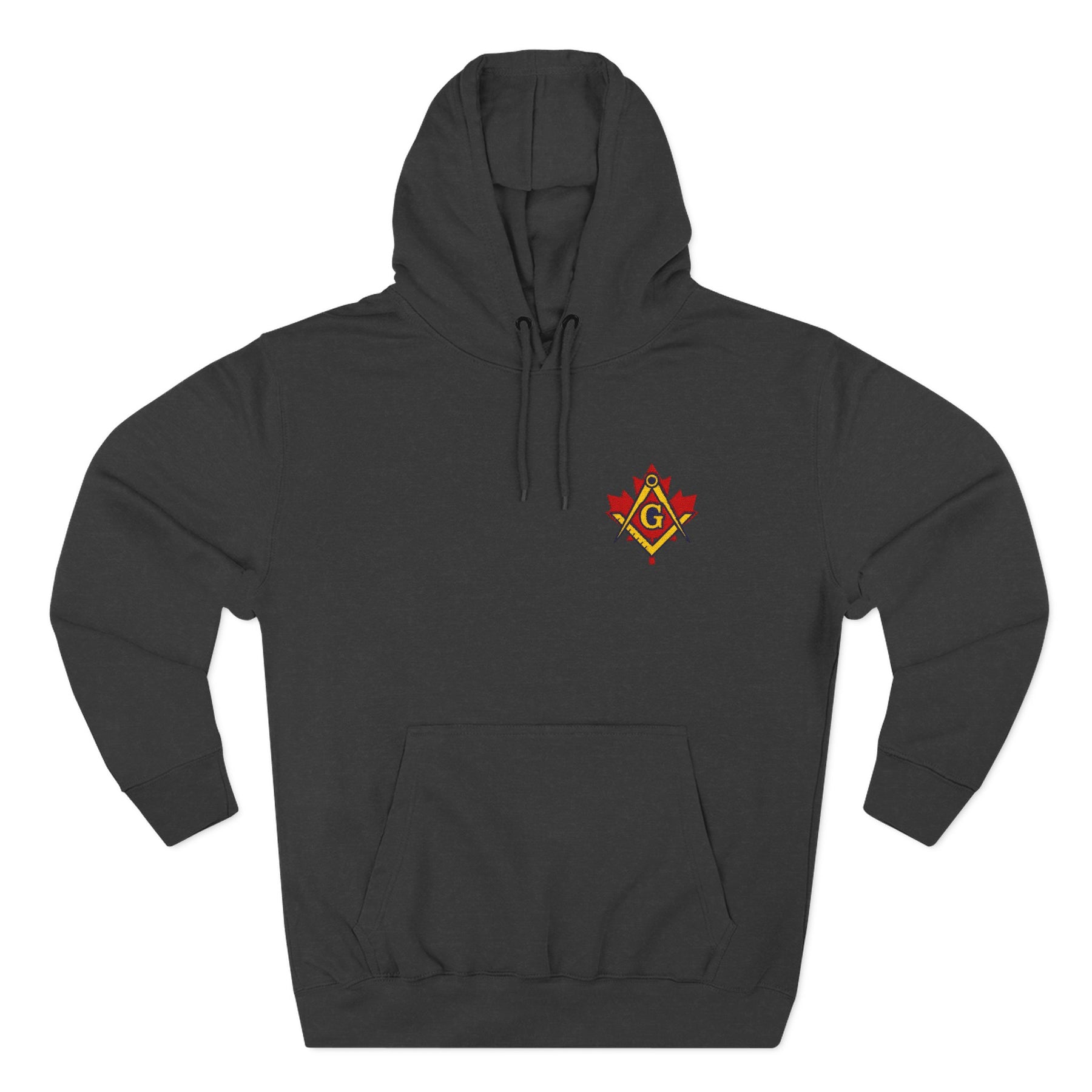 Master Mason Blue Lodge Canada Jurisdiction Hoodie - Three-Panel Fleece Front Motif - Bricks Masons
