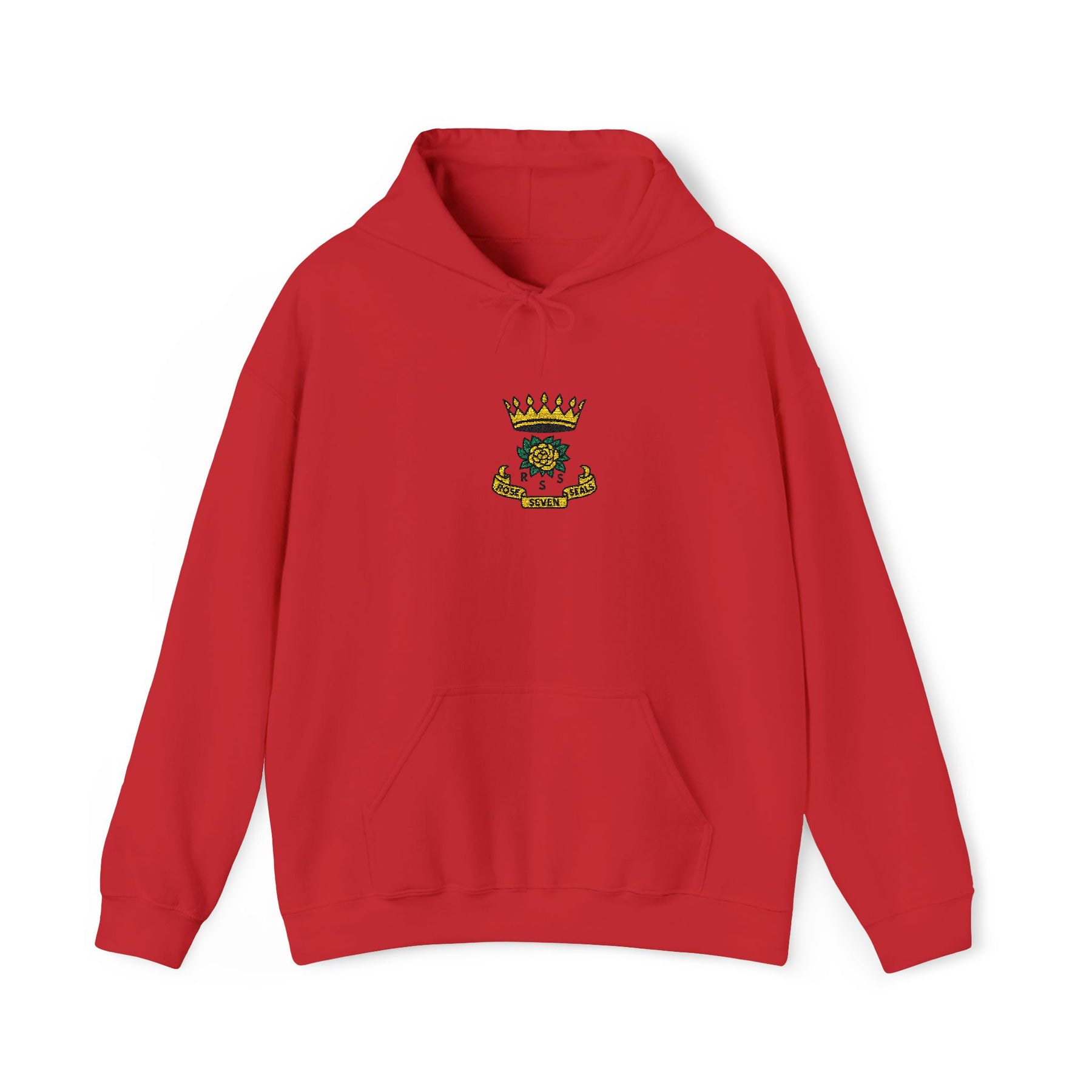 Rose of Seven Seals Hoodie - Soft Cotton Poly Blend Front Stitch Design - Bricks Masons