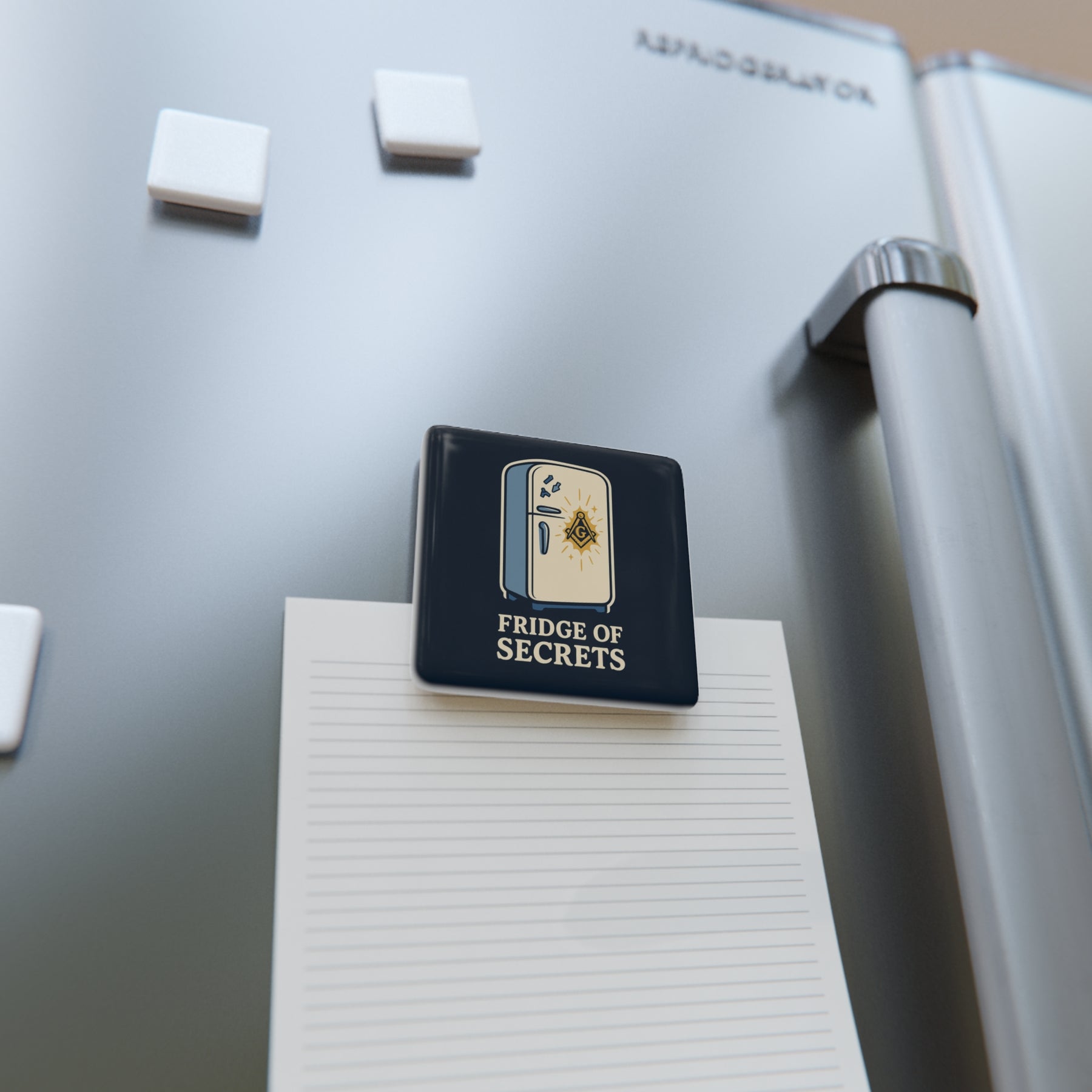 Master Mason Blue Lodge Magnet - Porcelain With Magnet - Bricks Masons