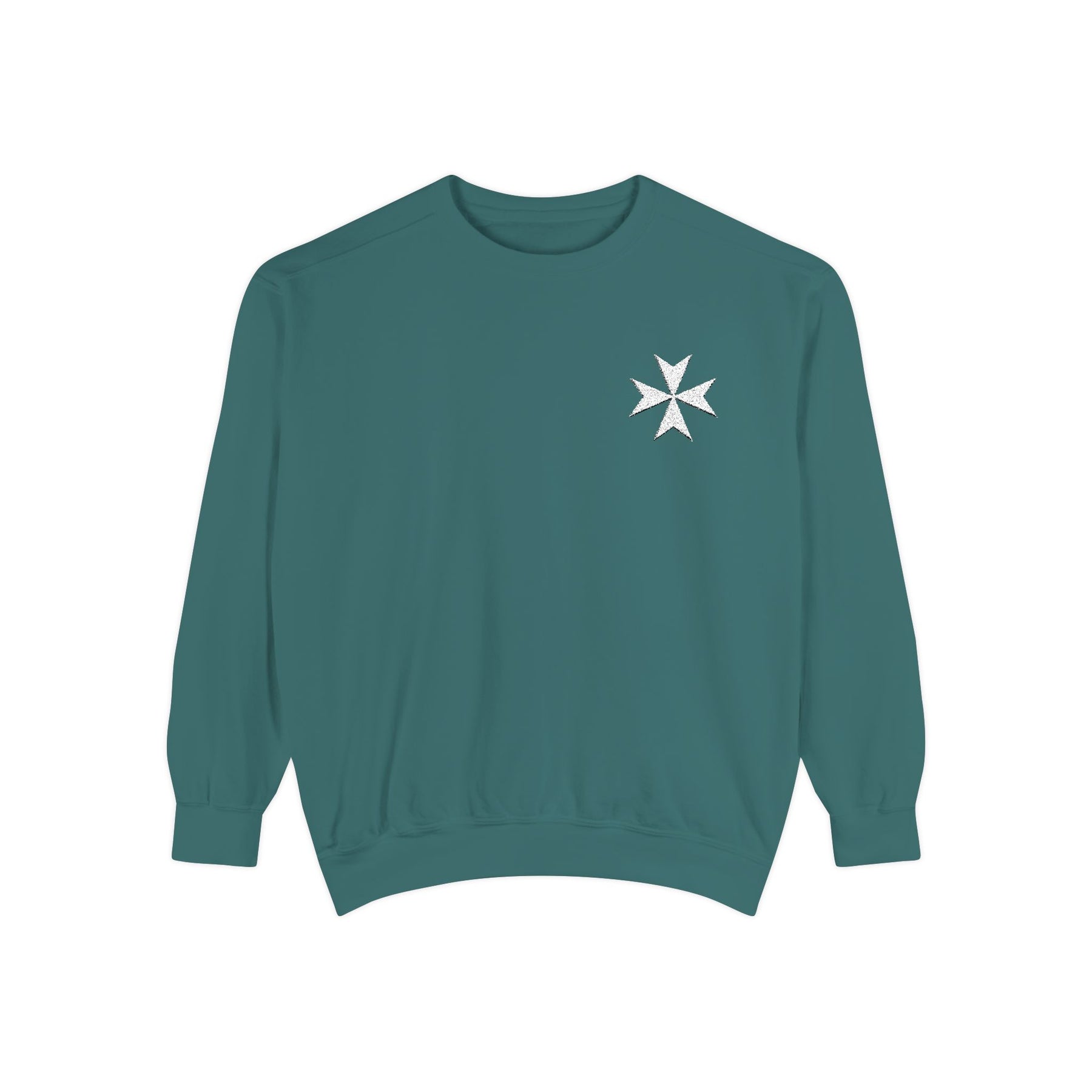 Order of Saint Lazarus Sweatshirt - Embroidered White Cross Emblem - Bricks Masons