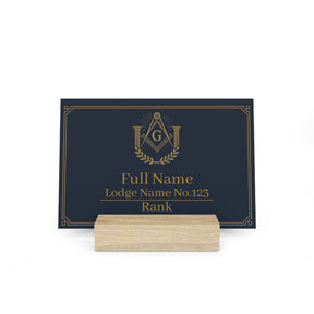 Master Mason Blue Lodge Plaque - S&C G with Pillars and Wreath with Personalization - Bricks Masons