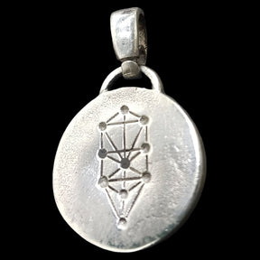 I said Kabbalah LET GO OF FEARS Mem Num Daled NAME OF GOD 36 MENADEL in Silver 2.5 Cm 9 GrArt 1776 - Bricks Masons