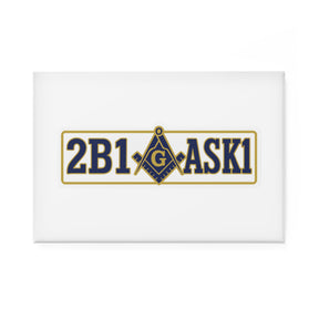 Master Mason Blue Lodge Magnet - 2B1ASK1 Design - Bricks Masons