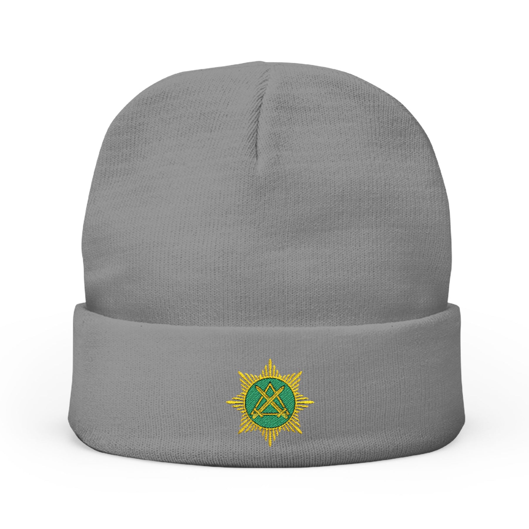 Knight Masons Beanie - Knit Embroidery Emblem - Bricks Masons