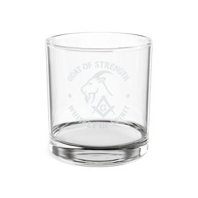 Master Mason Blue Lodge Whiskey Glass - S&C G Goat of Strength Whiskey of Spirit - Bricks Masons
