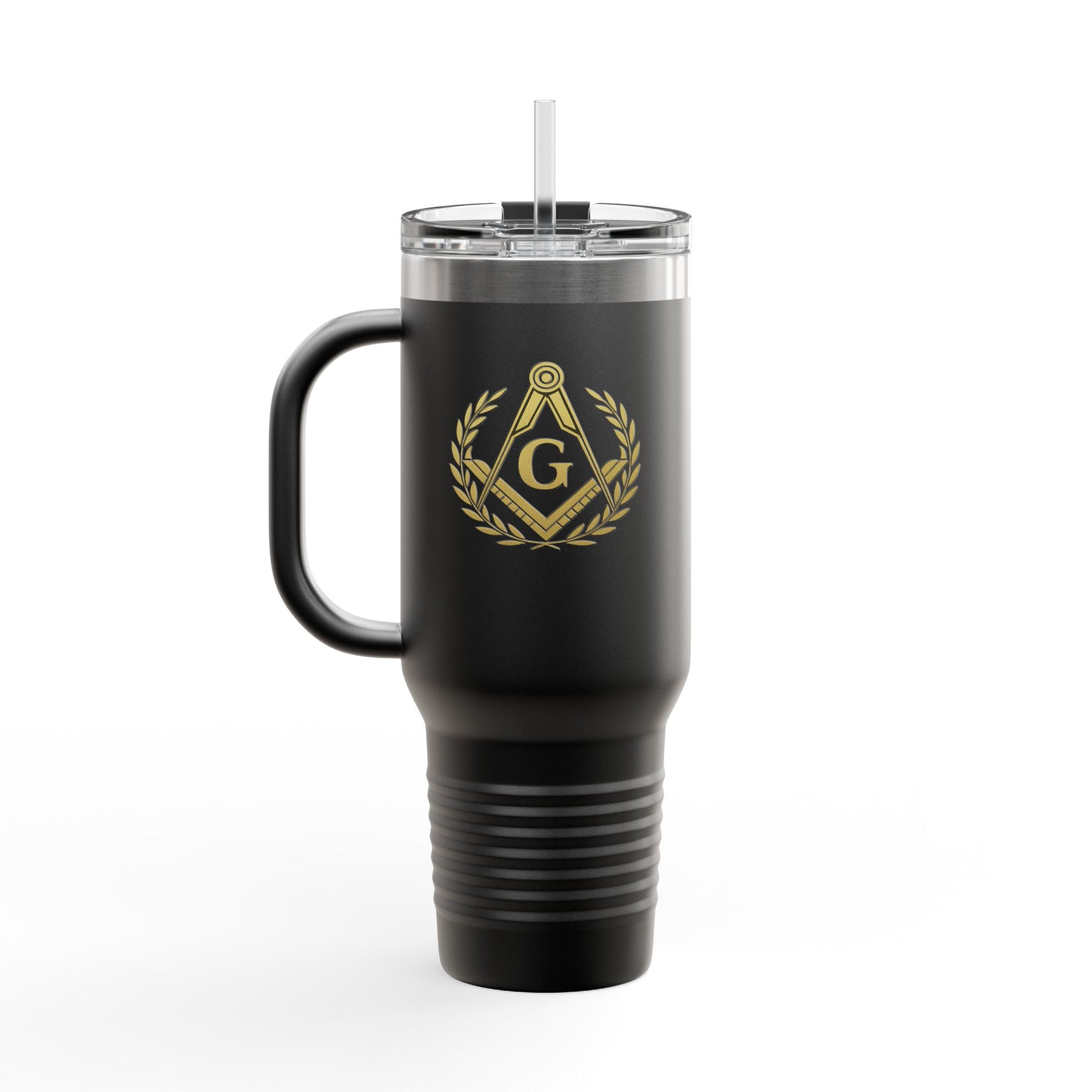 Master Mason Blue Lodge Ringneck Tumbler - Black Stainless Steel & Insulated - Bricks Masons